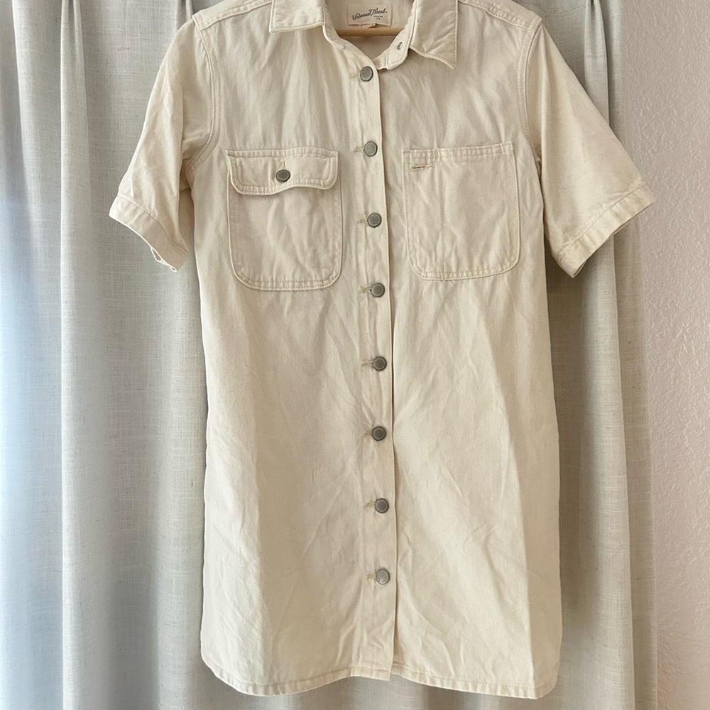Universal Thread Cream Collared Shirt - image 1